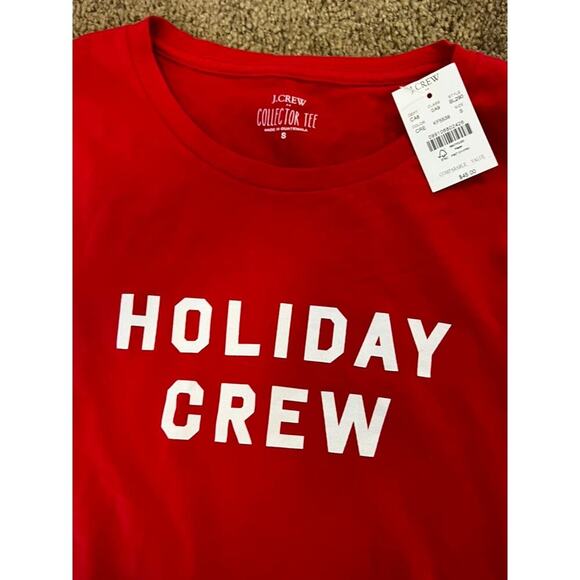 NWT J Crew Holiday Crew festive lng sleeve top preppy Christmas lightweight cozy - Picture 2 of 9